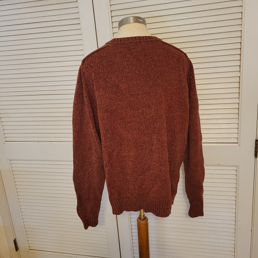 Earth Tone Cotton Woven Sweater Croft and Barrow Women XL Crewneck Pullover 90s - Picture 4 of 7